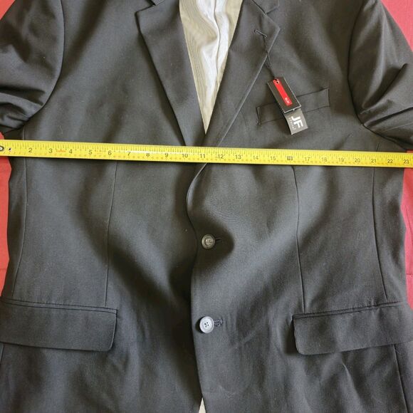 J Ferrar Black Super Slim Fit Blazer 46R NWT Stretch 2 Button Suit Jacket - Picture 7 of 16